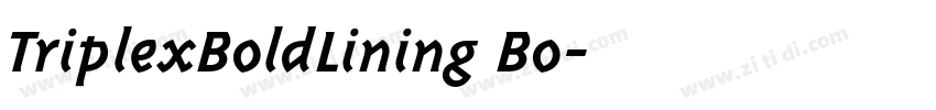 TriplexBoldLining Bo字体转换